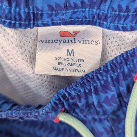 Vineyard Vines Blue, White, and Pink Striped Swim Shorts - Picture 6 of 7
